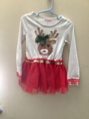 Nannette Kids Rudolf Dress Christmas Size 5